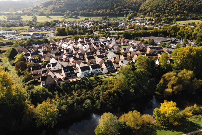 Aerial photography for property and commercial sites around Caerleon