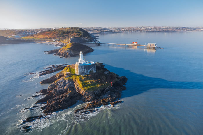 aerial photography mumbles swansea south wales