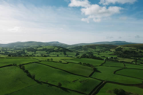 aerial photography wales countryside