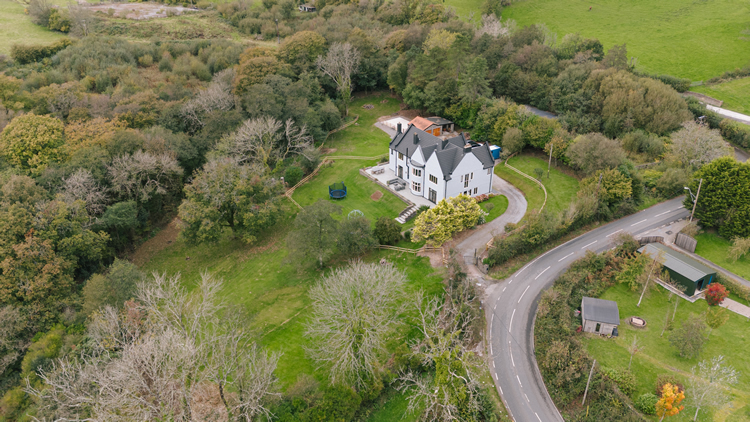 aerial photo of house